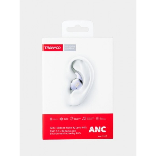 Ασύρματα Ακουστικά Bluetooth TRANYOO T-M3S με ANC & Θήκη Φόρτισης