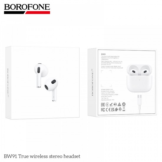 Borofone BW97 Ασύρματα Ακουστικά Bluetooth TWS με Θήκη Φόρτισης