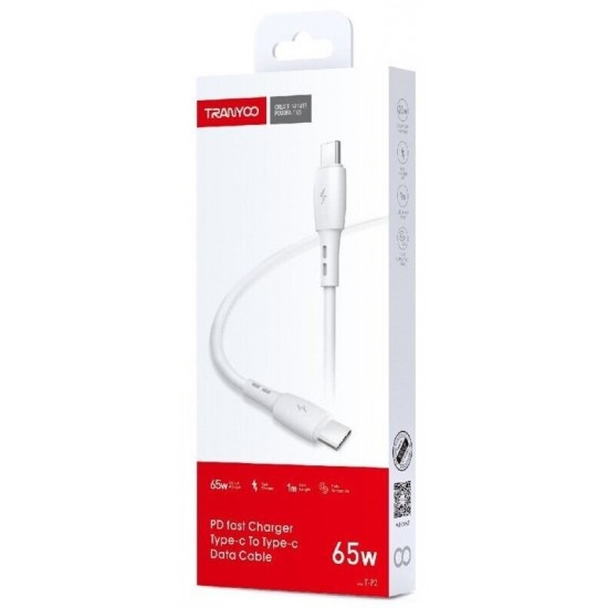 Καλώδιο φόρτισης και δεδομένων USB-C Type-C Type-C A USB-C Tranyoo T-P2