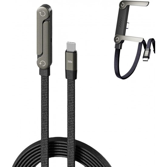 Καλώδιο Φόρτισης με Βάση Στήριξης Κινητού 360° – Ρυθμιζόμενη Θέση για Οριζόντια & Κάθετη Προβολή