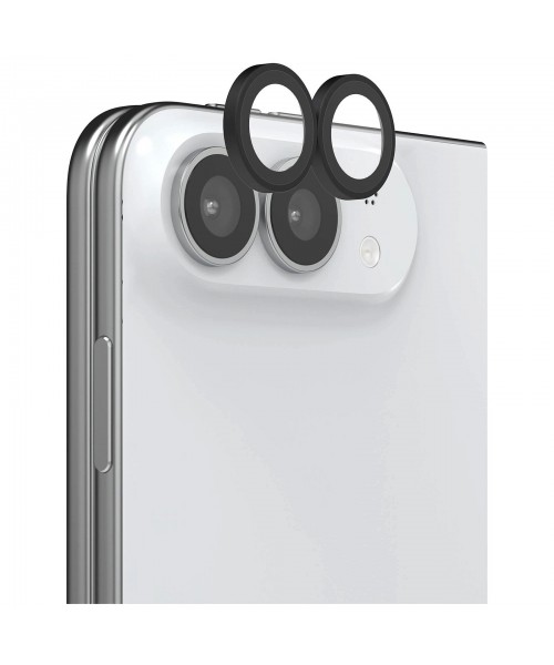 Προστατευτικό Κάμερας για iPhone Duo με Μεταλλικά Δαχτυλίδια- Black