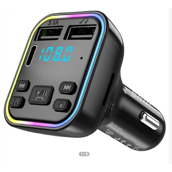 Mp3 Player Ασύρματος Πομπός FM Τύπου C USB C Γρήγορη Φόρτιση Διπλός Φορτιστής Αυτοκινήτου USB Handsfree Κιτ Αυτοκινήτου