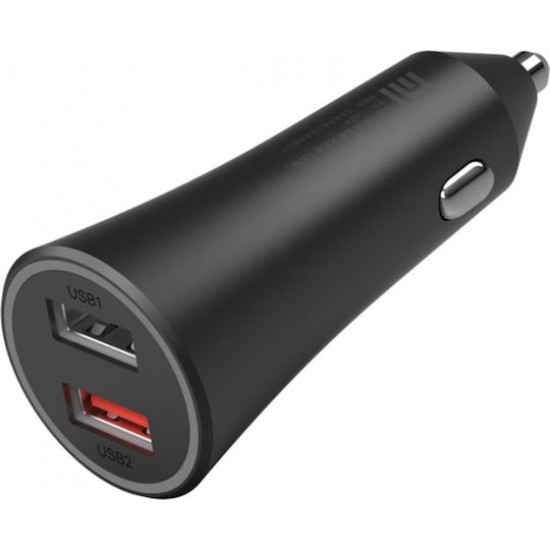 Xiaomi Φορτιστής Αυτοκινήτου 37W 2.25A Γρήγορης Φόρτισης με Θύρες: 2xUSB-A Μαύρο Χρώμα