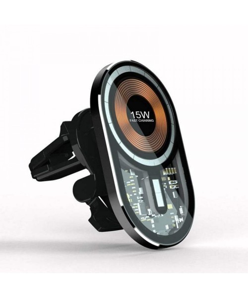"See Through Me" MagSafe 15W Magnetic Car Wireless Charger