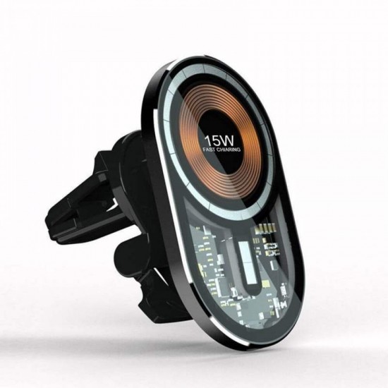 "See Through Me" MagSafe 15W Magnetic Car Wireless Charger "See Through Me" MagSafe 15W Magnetic Car Wireless Charger