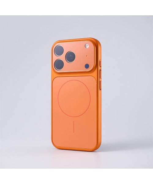 Θήκη iPhone 14 Pro Max  “17 Pro Max Look” με MagSafe – Προστασία Κάμερας, Ματ Φινίρισμα (Πορτοκαλί)