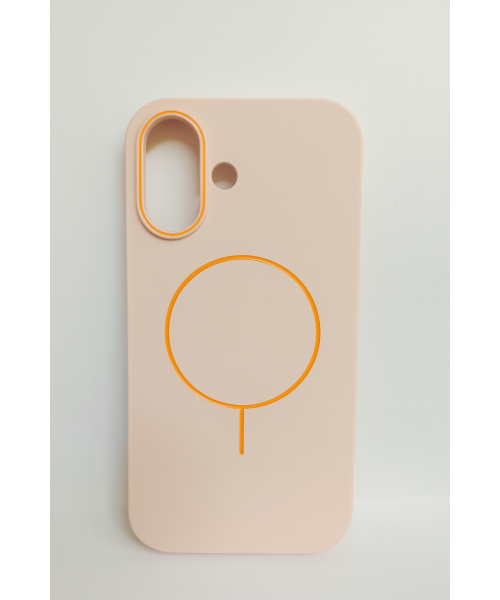 Θήκη MagSafe για iPhone 17 – Ροδακινί με Πορτοκαλί Λεπτομέρειες
