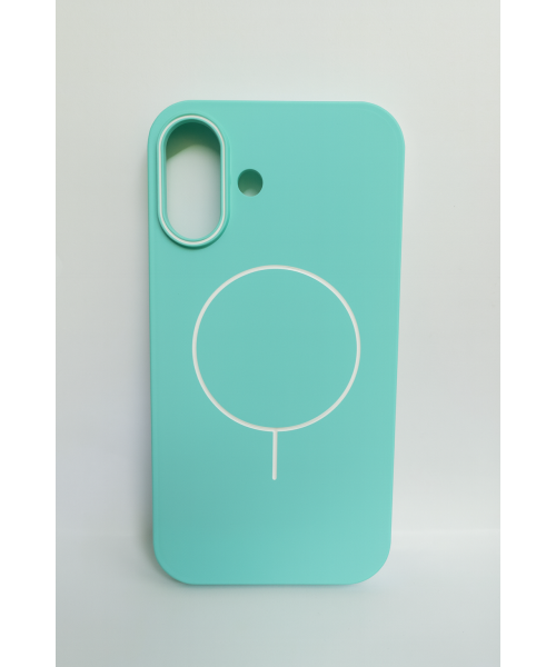 Θήκη MagSafe για iPhone 17 – Τυρκουάζ με Λευκές Λεπτομέρειες