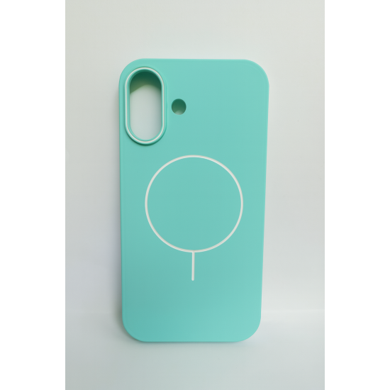 Θήκη MagSafe για iPhone 17 – Τυρκουάζ με Λευκές Λεπτομέρειες