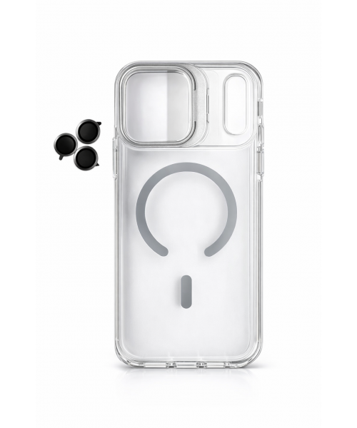 Διάφανη Θήκη iPhone 17 pro max Silver με MagSafe και camera lens– Ενισχυμένη Προστασία & Καθαρός Σχεδιασμός