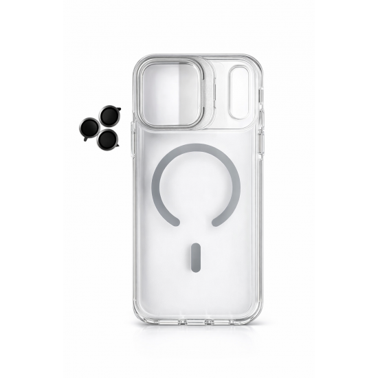 Διάφανη Θήκη iPhone 17 pro max Silver με MagSafe και camera lens– Ενισχυμένη Προστασία & Καθαρός Σχεδιασμός