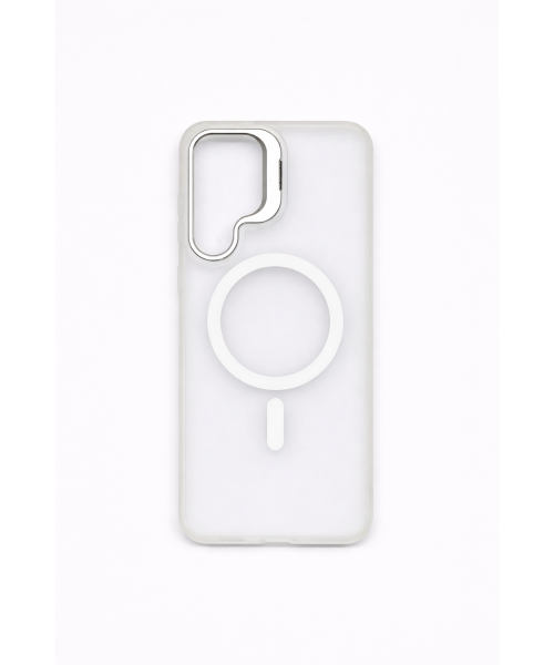 Διάφανη Θήκη MagSafe για Samsung Galaxy  S25 FE– ΅White με Ενισχυμένη Προστασία Κάμερας