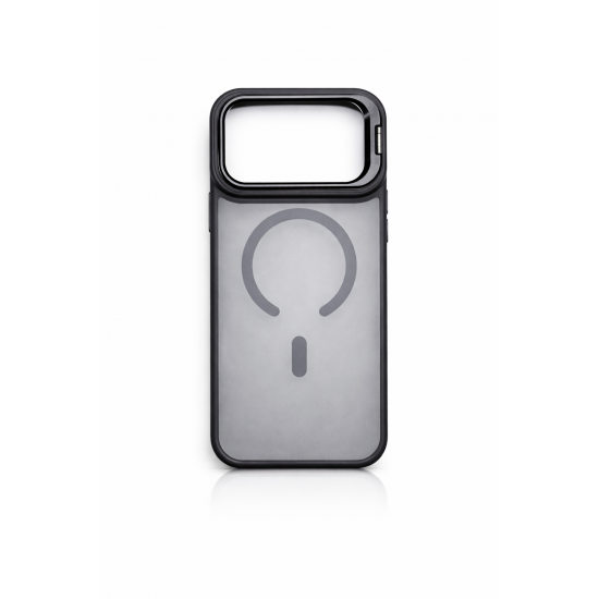 Διάφανη Θήκη MagSafe για iphone 17 pro  black με Ενισχυμένη Προστασία Κάμερας