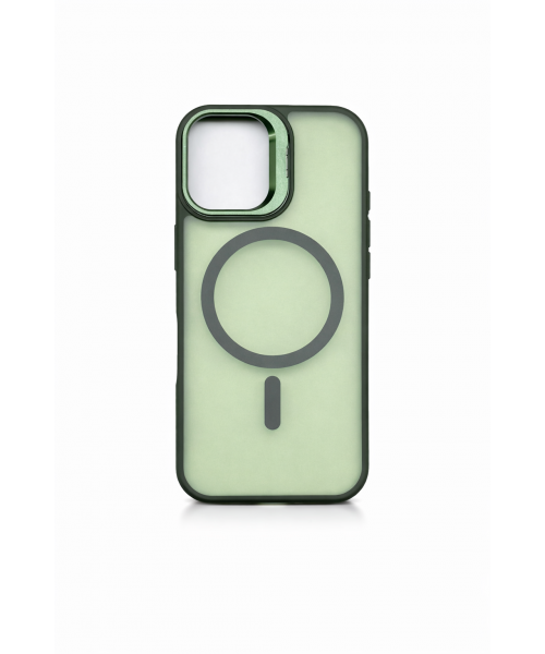 Διάφανη Θήκη MagSafe για iphone 17 Green με Ενισχυμένη Προστασία Κάμερας