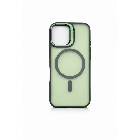 Διάφανη Θήκη MagSafe για iphone 17 Green με Ενισχυμένη Προστασία Κάμερας