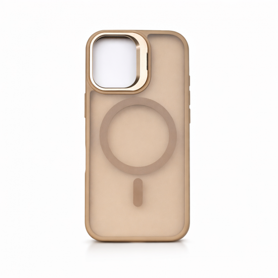 Διάφανη Θήκη MagSafe για iphone 14 pro Coffe με Ενισχυμένη Προστασία Κάμερας