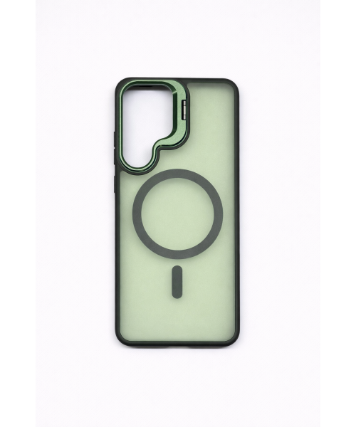 Διάφανη Θήκη MagSafe για Samsung Galaxy  S24/S25– Green με Ενισχυμένη Προστασία Κάμερας