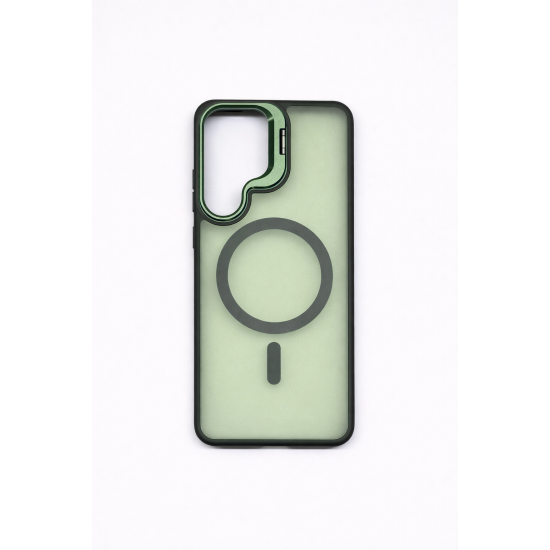 Διάφανη Θήκη MagSafe για Samsung Galaxy  A16– Green με Ενισχυμένη Προστασία Κάμερας