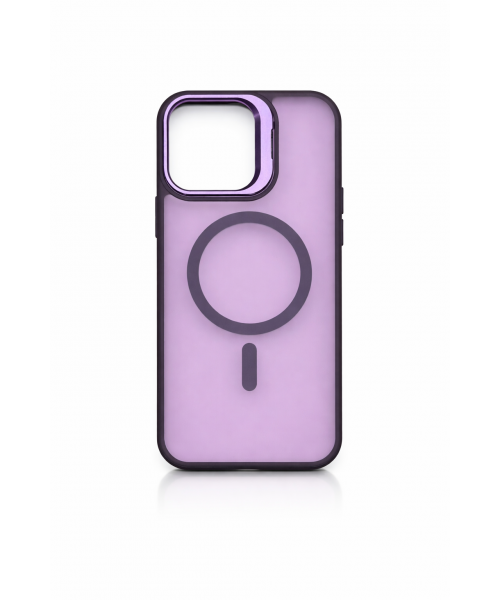 Διάφανη Θήκη MagSafe για iphone 14 pro Purble με Ενισχυμένη Προστασία Κάμερας