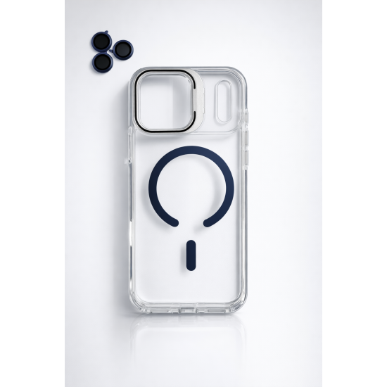 Διάφανη Θήκη iPhone 17 pro max Blue με MagSafe και camera lens– Ενισχυμένη Προστασία & Καθαρός Σχεδιασμός