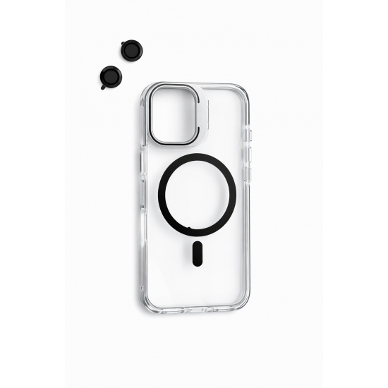 Διάφανη Θήκη iPhone 17 Black με MagSafe και camera lens– Ενισχυμένη Προστασία & Καθαρός Σχεδιασμός