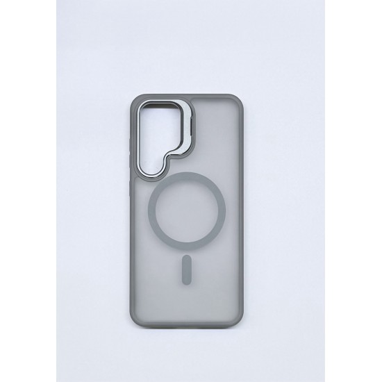 Διάφανη Θήκη MagSafe για Samsung Galaxy  S24/S25– Smoke Grey με Ενισχυμένη Προστασία Κάμερας