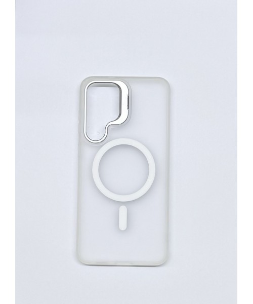 Διάφανη Θήκη MagSafe για Samsung Galaxy  S25 FE– ΅White με Ενισχυμένη Προστασία Κάμερας