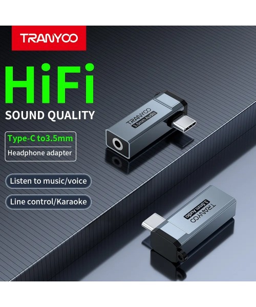 TRANYOO Type-C σε 3.5mm Audio Adapter HiFi – Αντάπτορας USB-C σε Jack Ακουστικών Model T-E20