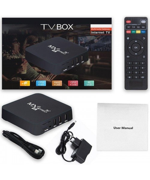 TV Box MXQ Pro 4K 5G HL18668-165 4K UHD με WiFi USB 2.0 16GB RAM και 256GB Αποθηκευτικό Χώρο με Λειτουργικό Android 12.1