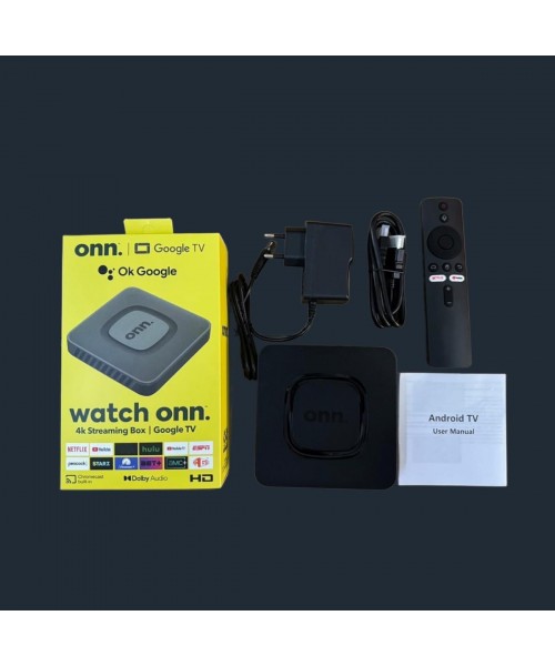 Onn Google TV Box 4K – Smart Streaming Box με Chromecast & Dolby Audio