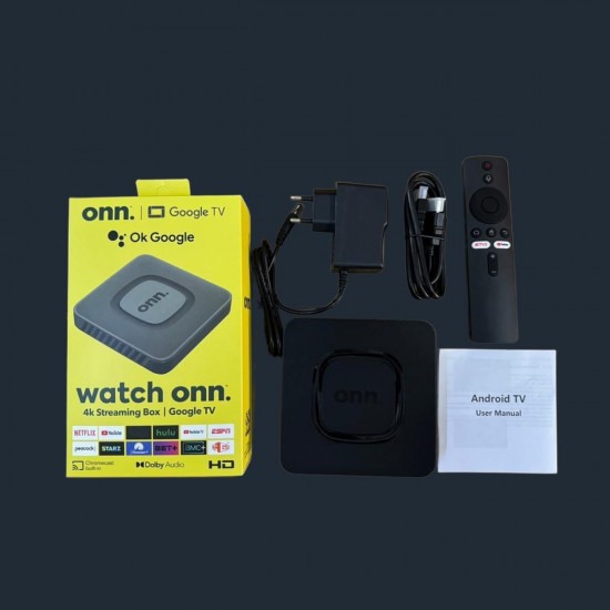 Onn Google TV Box 4K – Smart Streaming Box με Chromecast & Dolby Audio