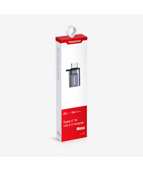 TRANYOO Type-C to USB 3.0 Metal Adapter – Αντάπτορας USB-C σε USB για Smartphones, Tablet & Laptop Model T-E17