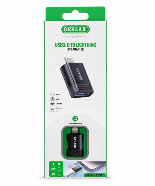 Adapter GERLAX USB 3.0 to Lightning OTG GX-07 για iPhone / iPad