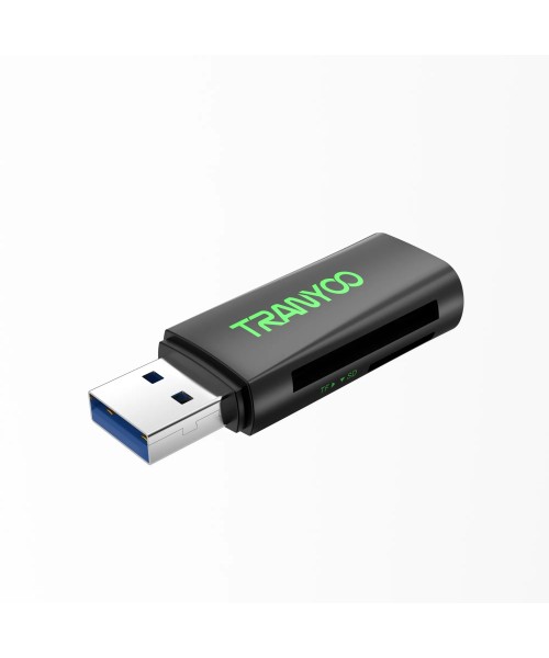 TRANYOO USB 3.0 Card Reader TF & SD – Υψηλής Ταχύτητας Μαύρο T-EP1