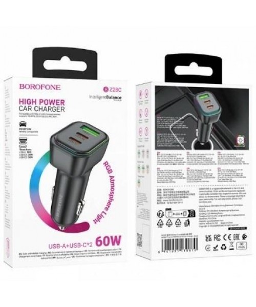 BOROFONE HOCO HIGH POWER CAR CHARGER 60W BZ28C