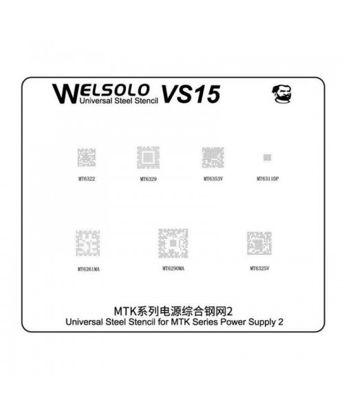 Welsolo VS15 Universal Steel Stencil For MTK Series Power Supply 2