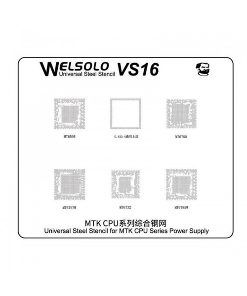 Welsolo VS16 Universal Steel Stencil For MTK CPU Series Power Supply