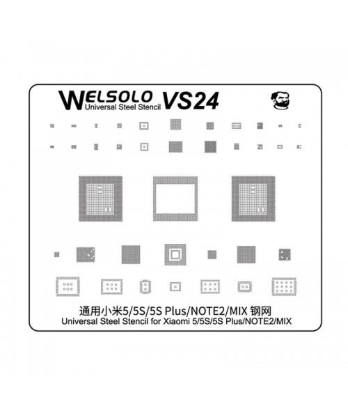 Welsolo VS24 Universal Steel Stencil For Xiaomi Redmi 5/5S/5S Plus/Note 2/ Mi Mix