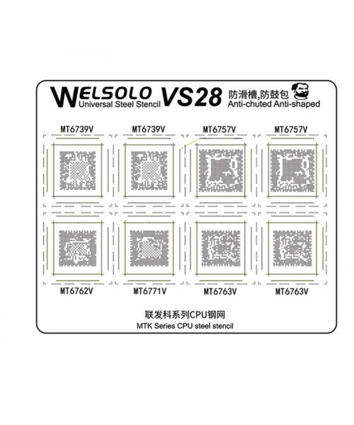 Welsolo VS28 Universal Steel Stencil For MTK Series MT6762/MT6771/MT6763