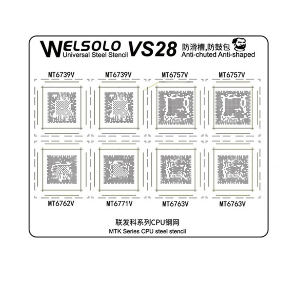 Welsolo VS28 Universal Steel Stencil For MTK Series MT6762/MT6771/MT6763