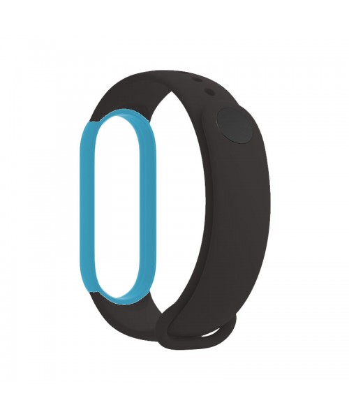 OEM Λουράκι Softband με Techonto Strap για Xiaomi Mi Band 5/6 (Black/Blue)