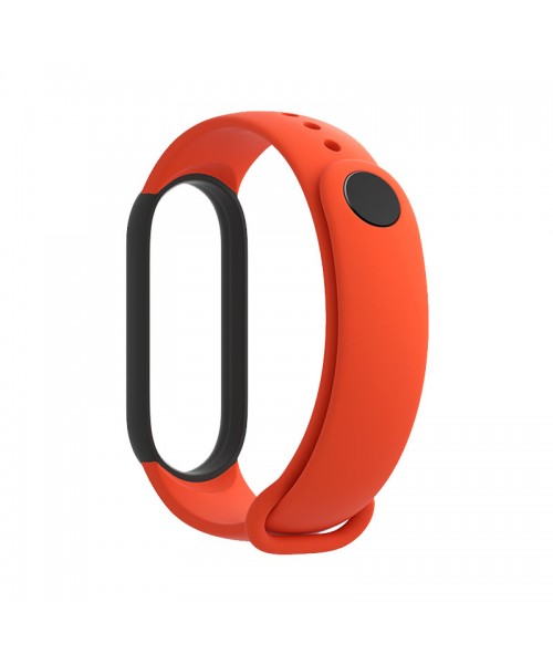 OEM Λουράκι Softband με Techonto Strap για Xiaomi Mi Band 5/6 (Orange/Black)
