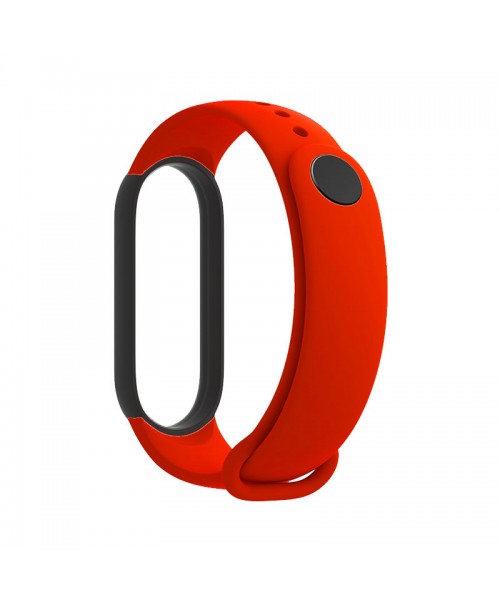 OEM Λουράκι Softband με Techonto Strap για Xiaomi Mi Band 5/6 (Red/Black)