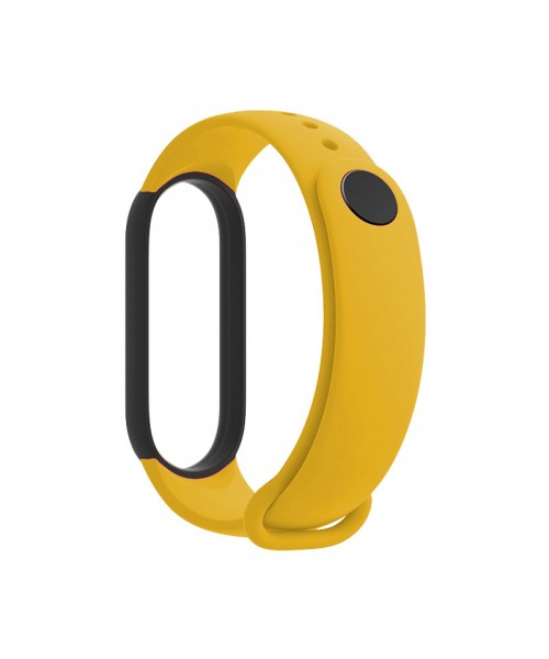 OEM Λουράκι Softband με Techonto Strap για Xiaomi Mi Band 5/6 (Yellow/Black)