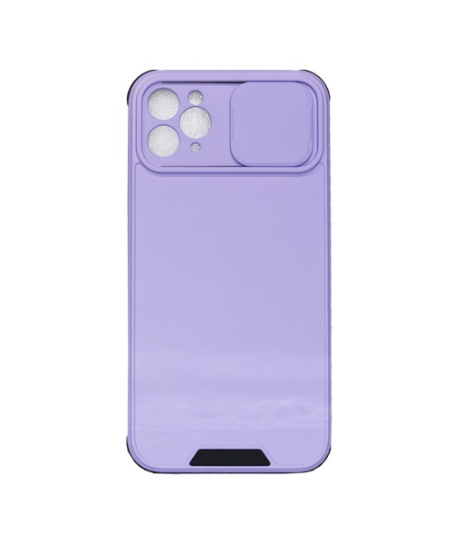 Oem σκληρή πίσω θήκη με ειδικό Slide camera cover για την προστασία της κάμερας για Iphone 11 Pro Max-Purple