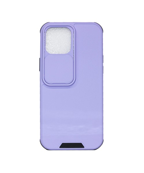 Oem σκληρή πίσω θήκη με ειδικό Slide camera cover για την προστασία της κάμερας για Iphone 13 Pro Max-Purple