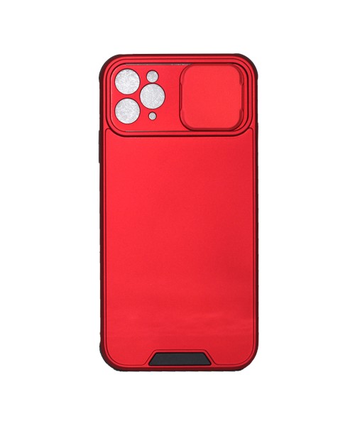 Oem σκληρή πίσω θήκη με ειδικό Slide camera cover για την προστασία της κάμερας για Iphone 11 Pro Max-Red