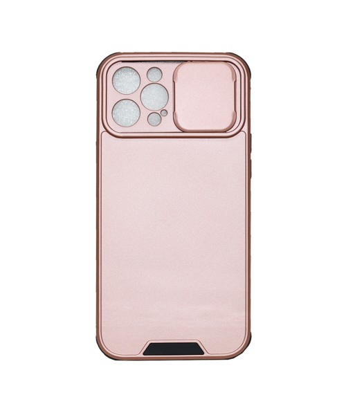Oem σκληρή πίσω θήκη με ειδικό Slide camera cover για την προστασία της κάμερας για Iphone 11 Pro Max-Rose gold