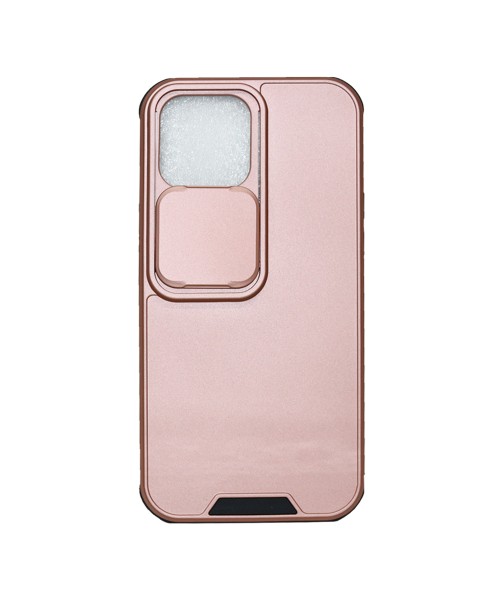 Oem σκληρή πίσω θήκη με ειδικό Slide camera cover για την προστασία της κάμερας για Iphone 13 Pro Max-Rose gold