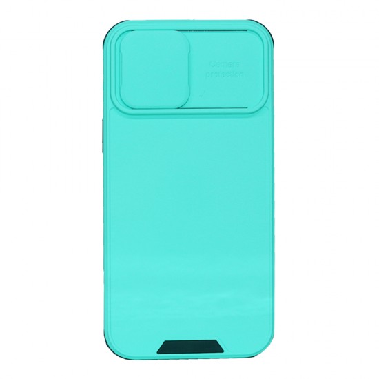 Oem σκληρή πίσω θήκη με ειδικό Slide camera cover για την προστασία της κάμερας για Iphone 11-Cyan